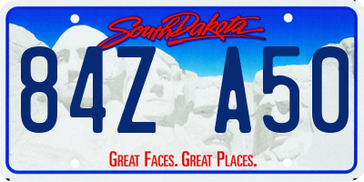 SD license plate 84ZA50