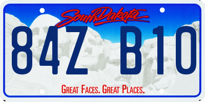 SD license plate 84ZB10