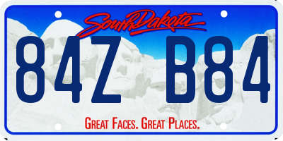SD license plate 84ZB84
