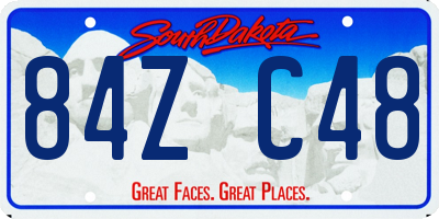 SD license plate 84ZC48