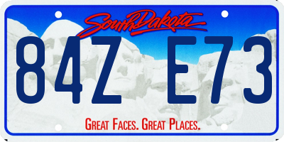SD license plate 84ZE73