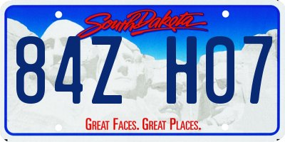 SD license plate 84ZH07