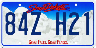 SD license plate 84ZH21