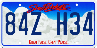 SD license plate 84ZH34