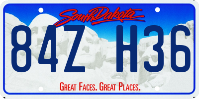 SD license plate 84ZH36