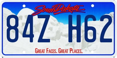 SD license plate 84ZH62