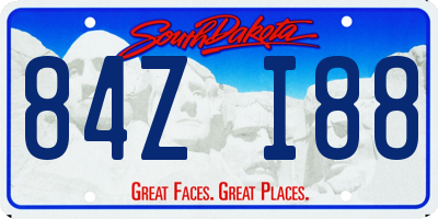 SD license plate 84ZI88