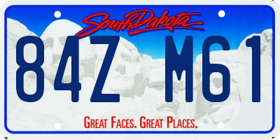 SD license plate 84ZM61
