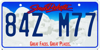 SD license plate 84ZM77