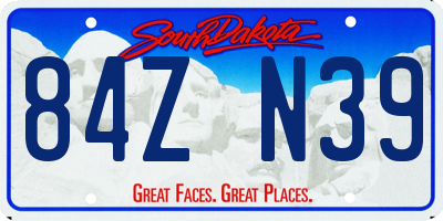 SD license plate 84ZN39
