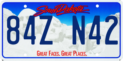 SD license plate 84ZN42