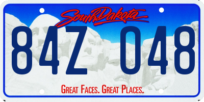 SD license plate 84ZO48