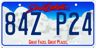 SD license plate 84ZP24