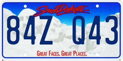 SD license plate 84ZQ43