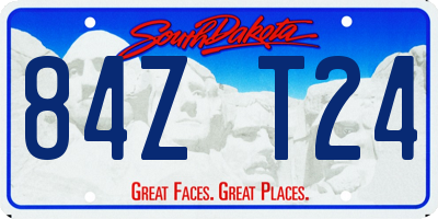 SD license plate 84ZT24