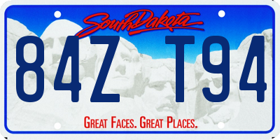 SD license plate 84ZT94
