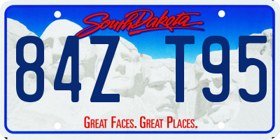 SD license plate 84ZT95