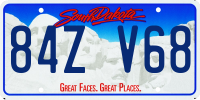SD license plate 84ZV68