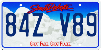 SD license plate 84ZV89