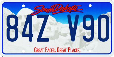 SD license plate 84ZV90