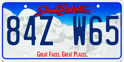 SD license plate 84ZW65