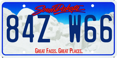 SD license plate 84ZW66
