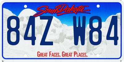 SD license plate 84ZW84