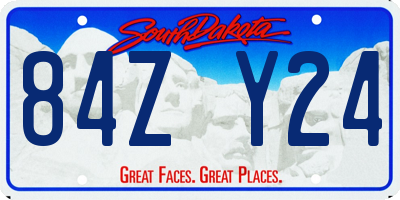 SD license plate 84ZY24