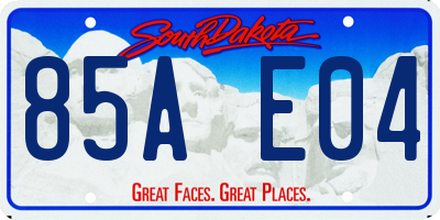 SD license plate 85AE04