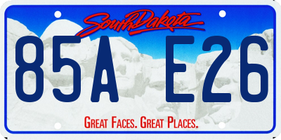 SD license plate 85AE26