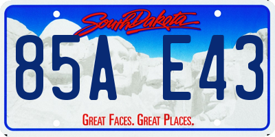 SD license plate 85AE43