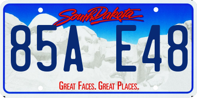 SD license plate 85AE48