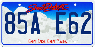 SD license plate 85AE62