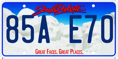 SD license plate 85AE70