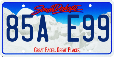 SD license plate 85AE99