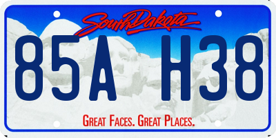 SD license plate 85AH38