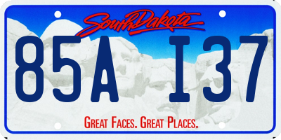SD license plate 85AI37
