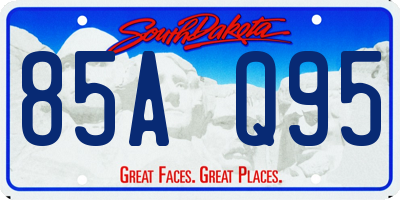 SD license plate 85AQ95