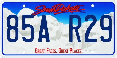 SD license plate 85AR29