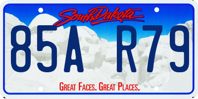 SD license plate 85AR79