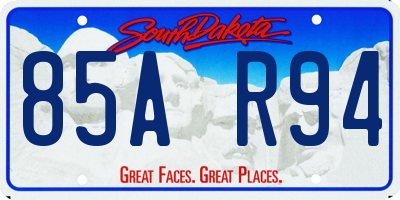 SD license plate 85AR94