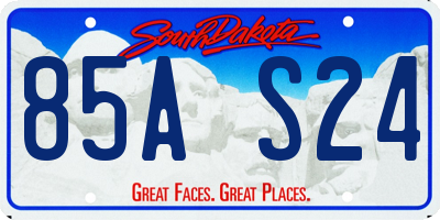 SD license plate 85AS24