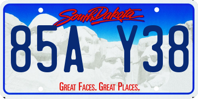 SD license plate 85AY38