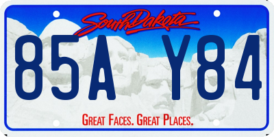 SD license plate 85AY84