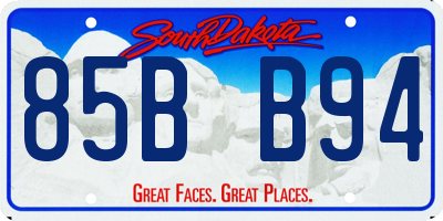 SD license plate 85BB94