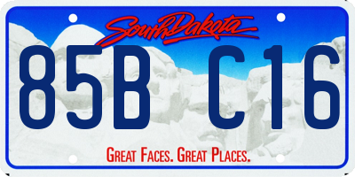 SD license plate 85BC16