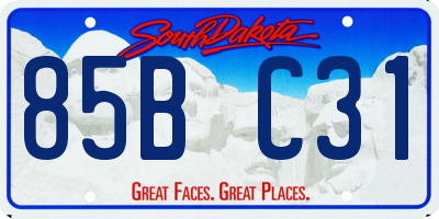 SD license plate 85BC31