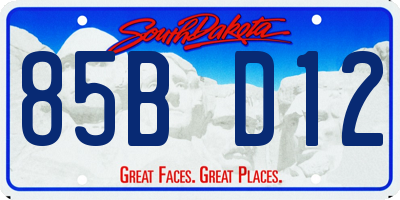 SD license plate 85BD12