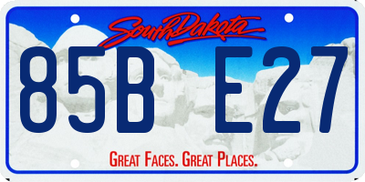SD license plate 85BE27