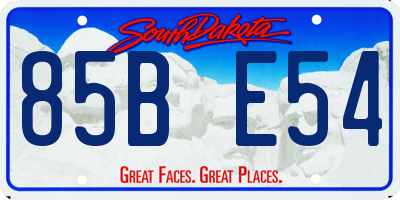 SD license plate 85BE54